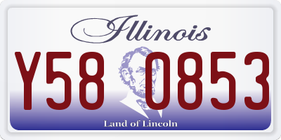 IL license plate Y580853