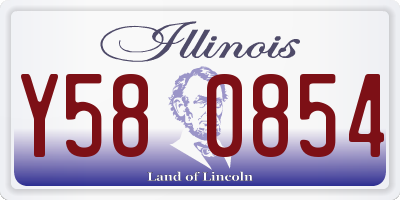 IL license plate Y580854