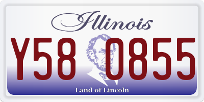 IL license plate Y580855