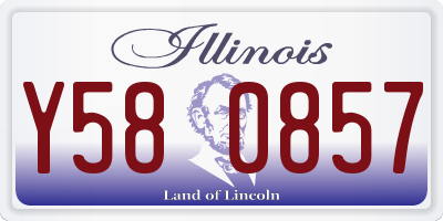 IL license plate Y580857