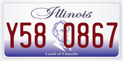 IL license plate Y580867