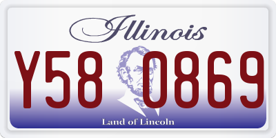 IL license plate Y580869