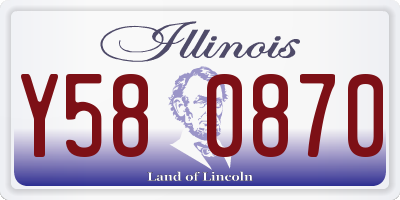 IL license plate Y580870