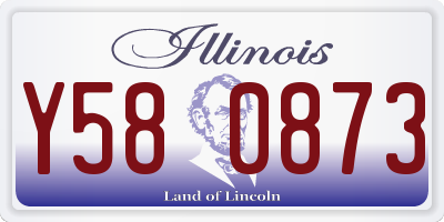IL license plate Y580873