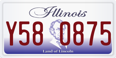 IL license plate Y580875