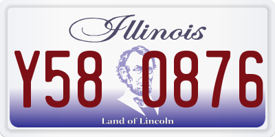 IL license plate Y580876