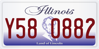 IL license plate Y580882