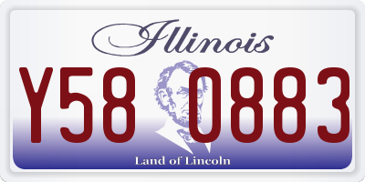 IL license plate Y580883