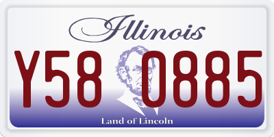 IL license plate Y580885
