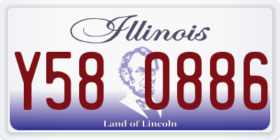 IL license plate Y580886
