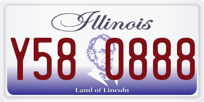 IL license plate Y580888