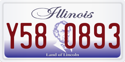 IL license plate Y580893
