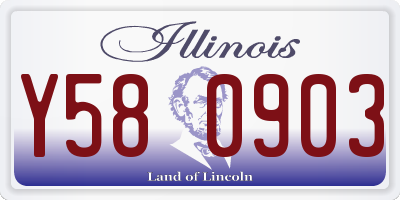 IL license plate Y580903