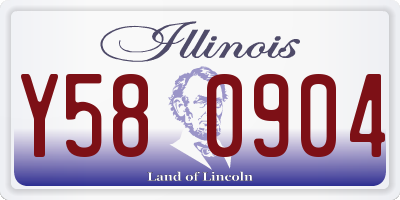 IL license plate Y580904