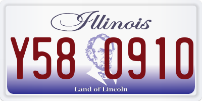 IL license plate Y580910