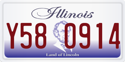 IL license plate Y580914