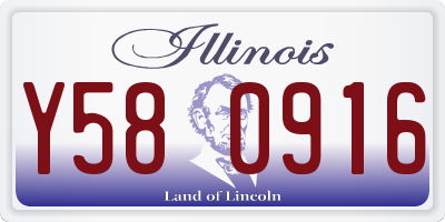 IL license plate Y580916