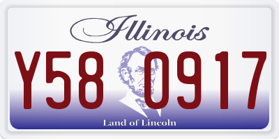 IL license plate Y580917