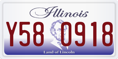 IL license plate Y580918