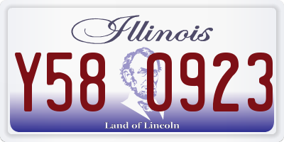 IL license plate Y580923