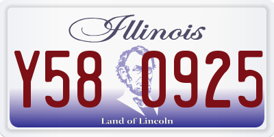 IL license plate Y580925