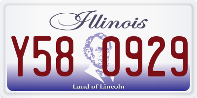 IL license plate Y580929