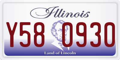 IL license plate Y580930