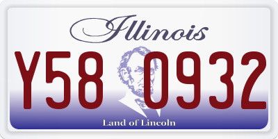 IL license plate Y580932