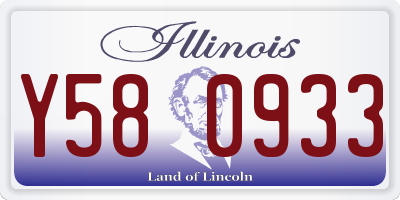 IL license plate Y580933