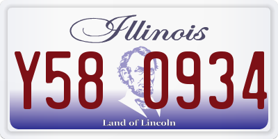 IL license plate Y580934