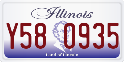 IL license plate Y580935