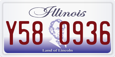 IL license plate Y580936