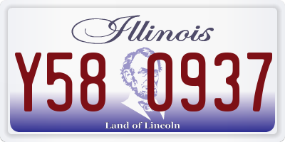 IL license plate Y580937