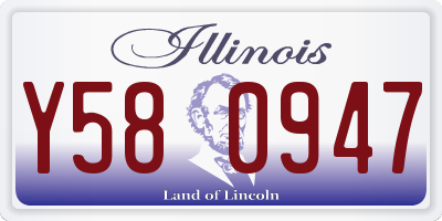 IL license plate Y580947