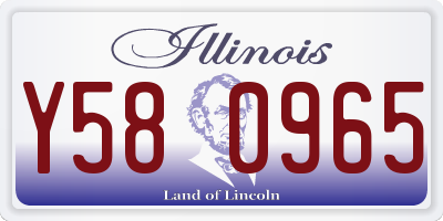 IL license plate Y580965