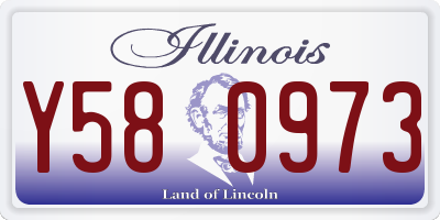 IL license plate Y580973