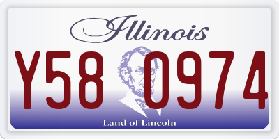 IL license plate Y580974