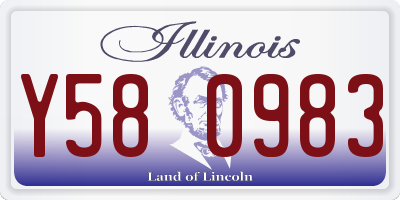 IL license plate Y580983