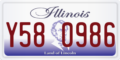 IL license plate Y580986