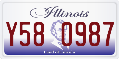 IL license plate Y580987