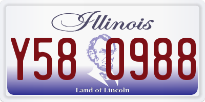 IL license plate Y580988