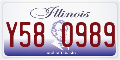 IL license plate Y580989