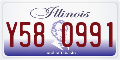 IL license plate Y580991