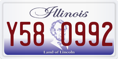 IL license plate Y580992