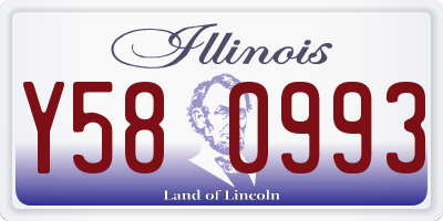 IL license plate Y580993
