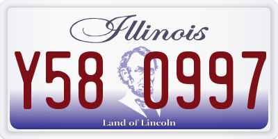 IL license plate Y580997
