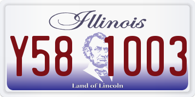 IL license plate Y581003