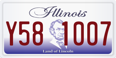 IL license plate Y581007
