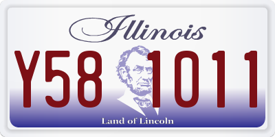 IL license plate Y581011
