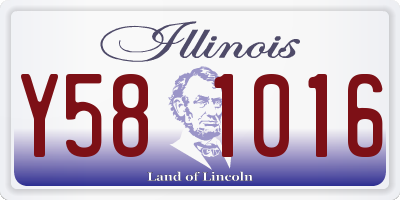 IL license plate Y581016